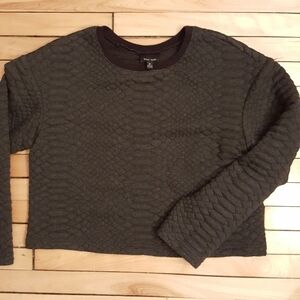 TEXTURED crop top textured shirt charcoal